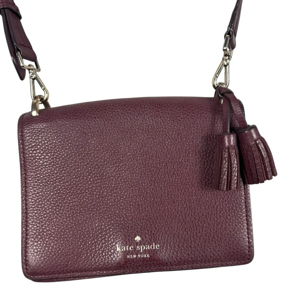 Kate Spade Hayes Flap Crossbody Bag Indigo Purple